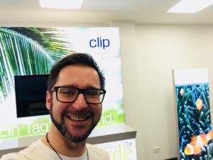kontraschall inhaber mario weichel bei CLIP messebau in düsseldorf